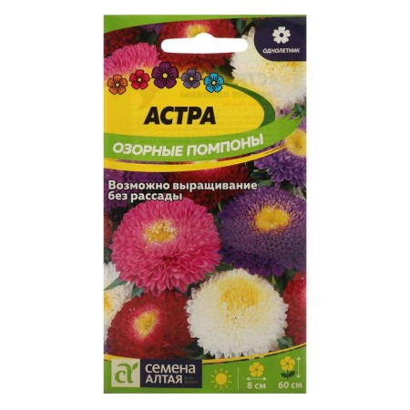 Seeds of Flowers Astra "mischievous pompons", seed. ALT, c/p, 0.3 g