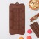 Chocolate chocolate form "Chocolate", silicone, 25 × 11.5 × 0.5 cm, 15 cells, brown color