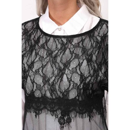 Women's tunic, size 46, black color-11