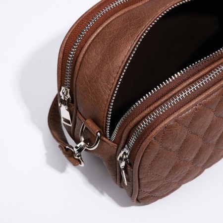 Cross-Bodi Bag on a zipper, brown color-5