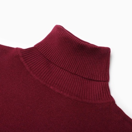 Turtleneck Feminine Burgundy color, ONE SIZE (46-50)-5