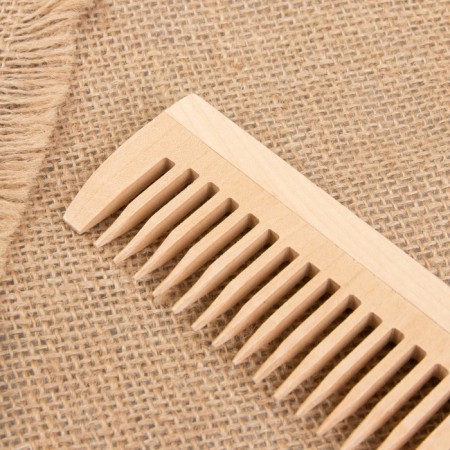 Comb - crest, 19.5 × 4.5 cm, combined, color "Light wood"-3