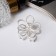 Hair crab "Liberty" Flower, 4 cm, matte silver