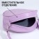 Bag Women's Round Artificial Leather, 18x18 cm, lilac color