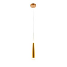 Подвес Evoluce. SLE200103-01. Orpelo. 1х7 Вт, LED, 3000K, 600 Lm, 10х10х43,5 см, цвет золотистый