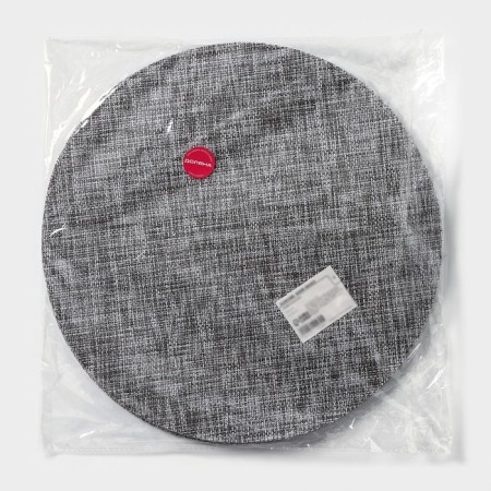 Serving napkin on the table “DI”, d = 38 cm, dark gray color-4