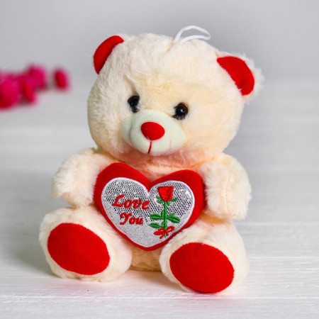 Soft toy "Trunk with heart", the color is red-4