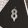 Candle for a cake, number "8", silver.