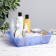 Storage basket, plastic, 32 × 24 × 7.5 cm, color mix