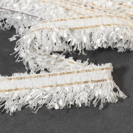 Decorative braid “Twydal”, one -sided, 35 mm, 5 ± 0.5 m, white color-1