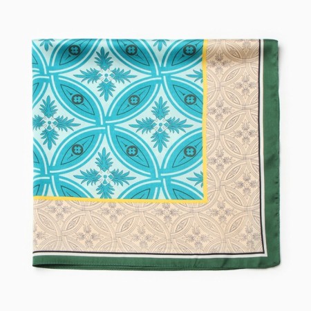 Women's scarf minku 70*70 cm, green-2