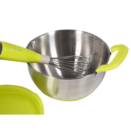 Mixing bowl with Oursson lid, color green apple, 2.8 liters-4