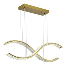 Suspension lamp ST LUCE. SL6206.303.44. Aceno. 1x44 W, LED, 3000K, 3740 LM, 100x18x80 cm, brass color