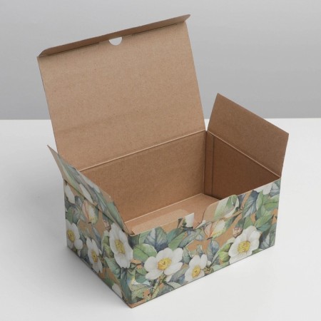 Box - Penal, Gift packaging, Flowers, 22 x 15 x 10 cm-6