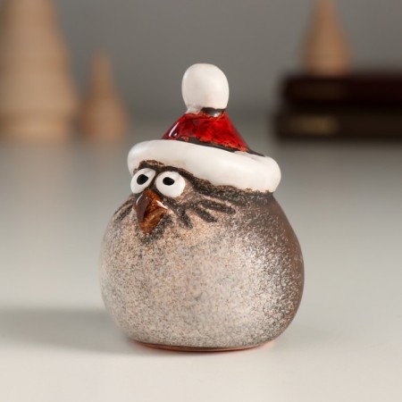 Souvenir Ceramics "Chick in a red cap" 4.8x4.9x6.3 cm-3