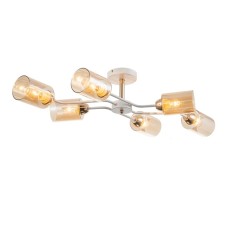 Lamp on the ESCADA rod, 1131/6p White/Gold. 6x60W, E27, 850x440x185 mm, white/gold color