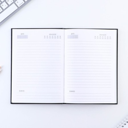 Diary in solid cover A5, 80 "Skull"-2