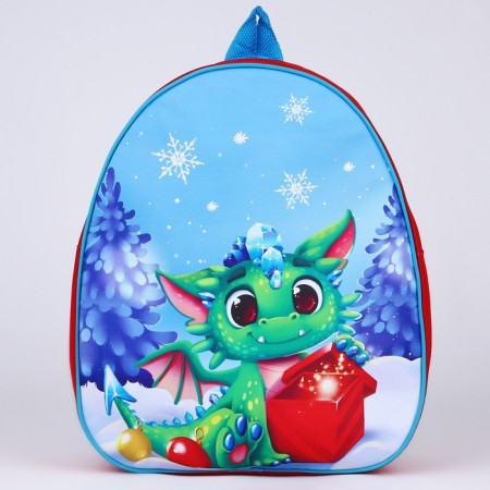 Baby backpack "Dragon in the forest", 30*25 cm-1