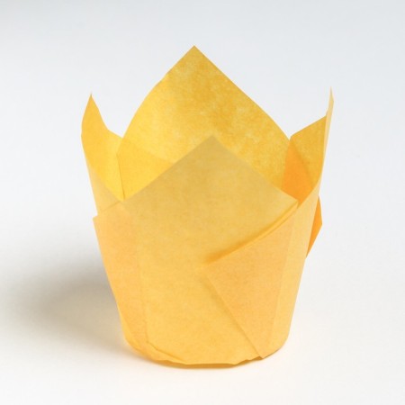 Paper form "Tulip", yellow, 5 x 8 cm-1
