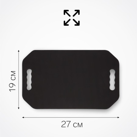 Mirror with handles, mirror surface 19 × 27 cm, black color-1