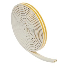 Rubber tundra seal, profile d, size 9x8 mm, white, in packaging 10 m