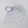 Palette for varnishes on the ring, square shape, 50 pcs 3 nails, transparent color
