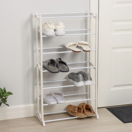 Shoe, 7 tiers, 50 × 24.5 × 95 cm, white color