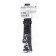 Watch strap, 20 mm, silicone, l-22.5 cm, black
