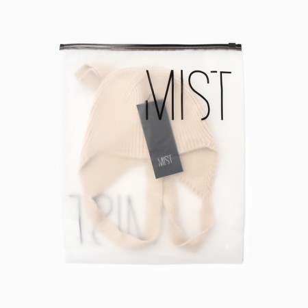 Women's cap with a rabbit hair, p. 56 cm, beige-6