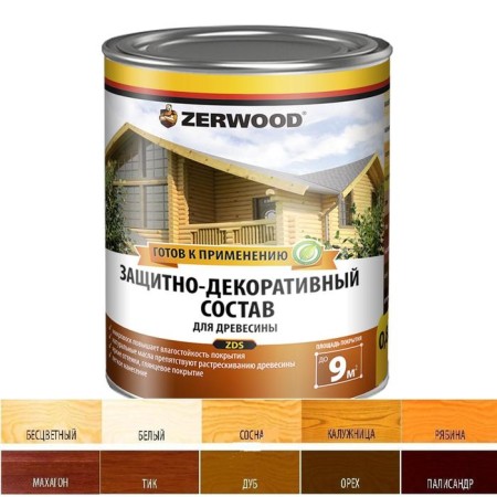 Protective-decorative composition Zerwood ZDS Nut 0.85l