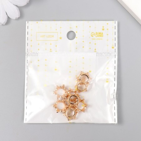 Decor for creativity Metal "Crown" gold 0.6x1.3x1.3 cm-5