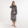 Women's robe elongated Ethel "Leopard", size 50-52, waffle 200g/m2, cotton