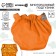 Panties-scammer, reusable, carbon-bamboo fabric, orange color, from 0-36 months.