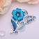 Book "Flowering", sea color in silver