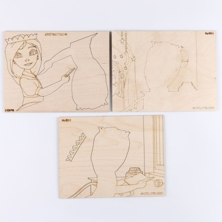 Wood painting. Volumetric picture. Princess "Princess Sonya"-1