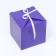 The box is folding, square, purple, 10 x 10 x 10 cm,