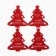 A set for the decor of the dining rooms "Christmas tree" 4pcs centered. 20x17cm 100%p/e, felt