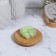 Leaf soap in the layer case 4.5*4.5*2cm (jasmine) Green bag from