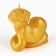 New Year's candle "Snake Milashka", for the New Year, Golden, 69 x 61 x 36