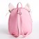 School textile backpack with ears on the hairpins "Anime", 27x23 cm, pink color