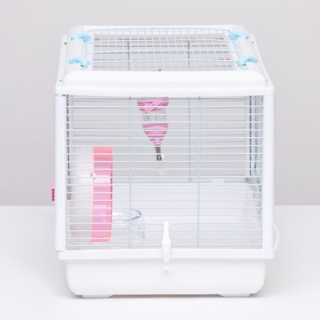 A cage for rodents with a plastic fortification of 47 x 30 x 32 cm, white-1