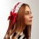 Carnival bandage "Lolita", red color with white braid