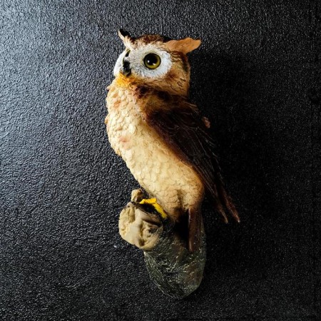 Suspending decor "Eagle owl" 11.5x11.5x24.5cm-4