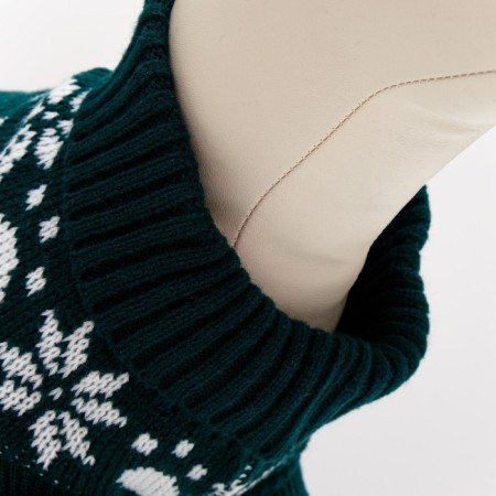 Sweater "Bones-snow", size 6 (ds 17-20, OG 22-28, Osh 14-16 cm), green-3
