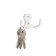 Hook furniture tundra KM201WH, two -rod, white color