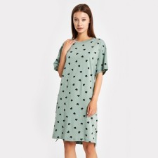 Night shirt female, the color of the heart on sage, size 50 (XL)