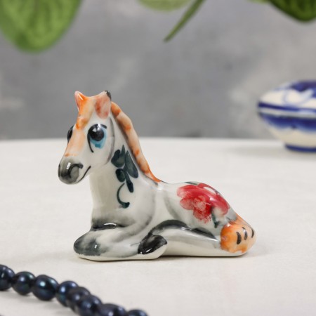 Souvenir "horse", gzhel, color, 6.5x8.5 cm