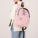 School backpack from textiles on lightning, textura, 1 pocket, pink color