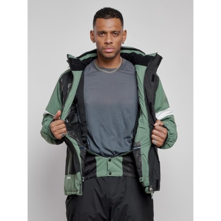 Ski costume male winter, size 56, khaki color-10
