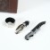 Casket wood, leatherette for 2 bottles of premium 3 objects 11.5x26x37 cm